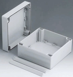 ABS enclosure, (L x W x H) 160 x 160 x 90 mm, light gray (RAL 7035), IP66, C2116161