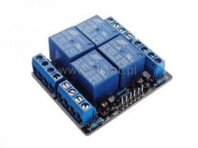 Moduł 4 przekaźników do Arduino; zasilanie 5V