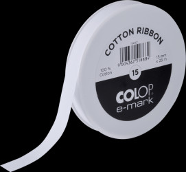 154921 e-mark® cotton ribbon, 15 mm x 25 m