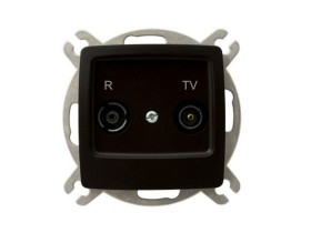 KARO Gniazdo antenowe RTV końcowe ZAR 25-3 dB czekoladowy metalik GPA-SK/m/40 OSPEL