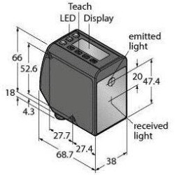 Turck Czujnik odległości PNP, NPN LTF12IC2LDQ