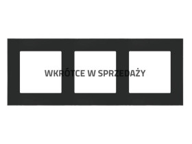 SIMON 55 Ramka 3 potrójna DUO czarna podstawa chrom TRD3.163/149 KONTAKT SIMON