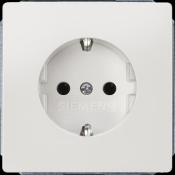 German schuko-style socket, titan white, 16 A/250 V, Germany, IP20, 5UB1855-0KK