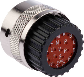 Złącze wielostykowe przemysłowe 19-pinowe Montaż na kablu Wtyczka ITT Cannon