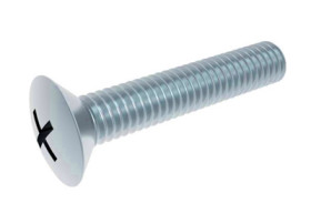 Countersunk head screw, PH cross slot, M5, 16 mm, steel, galvanized, DIN 966/ISO 7047, BYB-3-16H3112