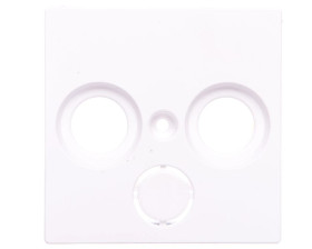 Merten System M Płytka centralna podwójna/potrójna gniazda antenowego TV/SAT biała MTN296725
