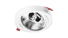 Oprawa Podtynkowa Ruchoma Gu10 Ar111 14Cm Okrągła Biała Carpi Lumiled