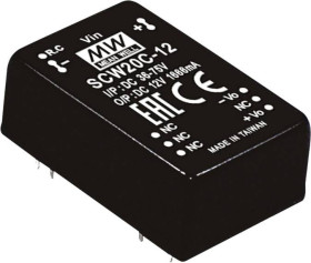MEAN WELL SCW20A-05 Moduł przetwornicy DC/DC 4 A 20 W Ilość wyjść: 1 x Content 1 szt.