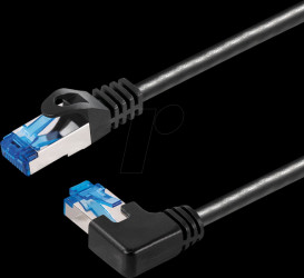 TI 43-0,5 L Patch cable Cat.6a S/FTP angled / straight, 0.5 m