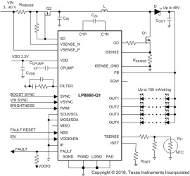 Automotive low-EMI high-performance 4-channel LED driver