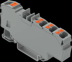 2206-8031 Distribution terminal 1x 6 mm² / 6x 1.5 mm², gray