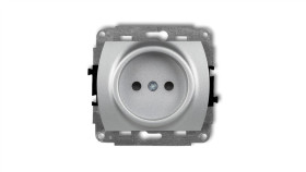 Trend Gniazdo Pojedyncze B/U Srebrny Metalik 7Gp-1P