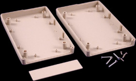 ABS handheld enclosure, (L x W x H) 165 x 100 x 32 mm, light gray (RAL 7035), IP65, RH3165