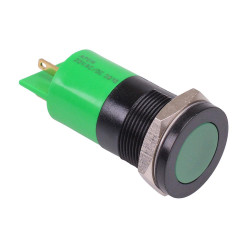 Q22FP1BPXXSG28AE Super Bright Green Flush 22mm 28V LED Panel Indicator IP67 APEM