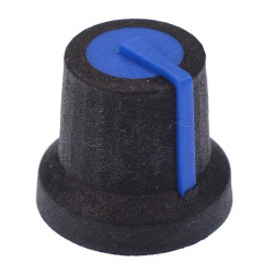 Blue Soft Touch 6mm Splined Knob K87MAR