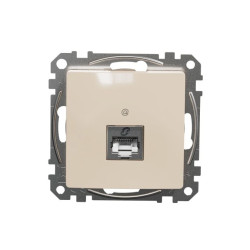 Gniazdo komputerowe RJ45 kat. 5e STP, czarny antracyt, Sedna Design i Elements SDD112451S