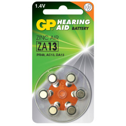 GP GPPBZZ13F024 Zinc Air Button Cell ZA13 (PR48) - Dial of 6