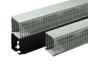 Koryto kablowe głębokość 80mm typ Koryto panelowe z otworami Rittal Szary