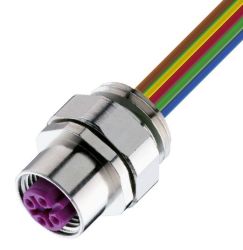 0976 PFC 151 złącze M12, 5 stykowe – kodowanie B PROFIBUS, żeńskie, wyprowadzone pojedyncze żyły 0.5m, LUMBERG, 18317, 0976PFC15