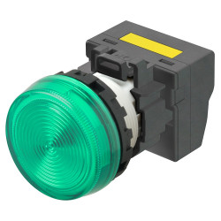Lampa kontrolna wskaźnika montażu na panelu M22N 240V Zielony Zielony Zagniatane Omron IP66