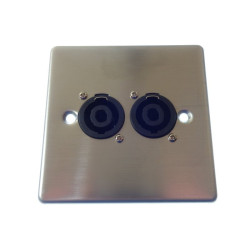 Gniazdo głośnikowe 2xgn.speakon terminal 88.5x88.5mm