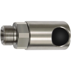 Push button safety clutch, L 87 mm, 16 bar, stainless steel, for hose, 141981