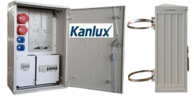 Rozdzielnica elektryczna budowlana na słup (2x2P+Z, 1x16A/5P, 1x32A/5P) RB40x60-K40-00112W-SL-KANLUX