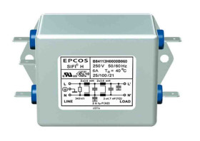 Filtr EMC 6A 1-fazowy 250 V AC/DC 50 → 60Hz 3,6 x 4 mH EPCOS Montaż w obudowie