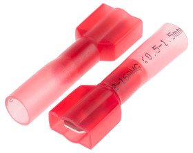 Konektor płaski Męski 6.35 x 0.8mm 0,5 → 1,5 mm², 22 → 16 AWG długość 38.5mm Izolacja: Izolowane Cyna