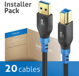 FI-U300-030-PCK USB 5 Gb/s cable, A plug to B plug, 3.0 m, pack of 20