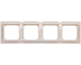 IMPRESJA Ramka poczwórna do łączników IP44 ecru RH-4Y/27