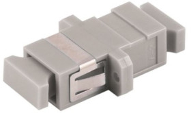 Fiber optic connector, SC socket to SC socket, OM1/OM2, multimode, ceramic, beige, BS07-60054