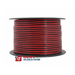 Przewód głośnik. 2x1,5 CCA czarny z paskiem XA2031