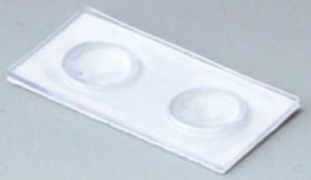 Enclosure feet, round, rubber, (L x W) 6.5 x 2 mm, transparent, A9207150