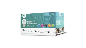 Girlanda Świetlna 12Mb Zewnętrzna Ip65 + 10 Żarówek 2W G45 Białe / Forever Light