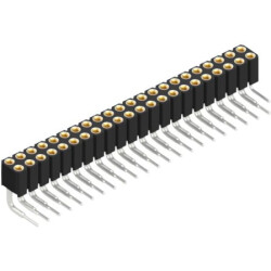 Socket header, 44 pole, pitch 2 mm, angled, BLY 4 44