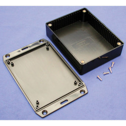 Hammond 1591GFLBK Multipurpose FRABS Enclosure Flanged Lid 121 x 94 x 34 Black