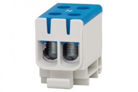 Złączka szynowa ZU 1-torowa (2x50/2x50mm2) Al/Cu - niebieska