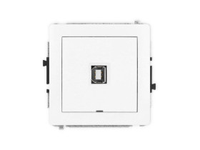 DECO Gniazdo USB A-B 2.0 bez p.opis. biały DGUSBBO-3 KARLIK