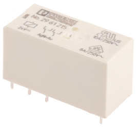 Przekaźnik mocy 24V dc DPDT Phoenix Contact, montaż PCB 1440Ω Otwór przezierny