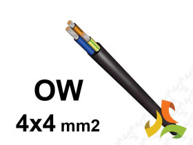 Przewód OW 4x4 mm2 (300/500V) gumowy warsztatowy H05RR-F (krążki 100m) G-013082 TELEFONIKA