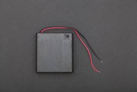 4xAA Battery Holder with Cover and Switch