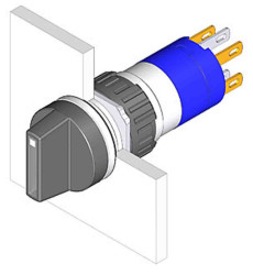 Przełącznik bistabilny, 2-pozycyjny, 5A, IP65, EAO Series 51 Switches