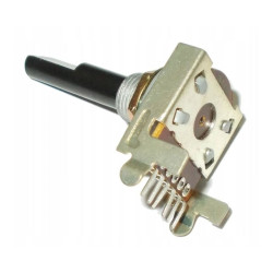 Potencjometr 2x50k/B (A50K) logarytmiczny A503 6-nóżek (fi-6mm L-29mm) poziomy z gwintem