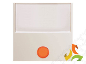 BERKER B.KWADRAT Klawisz z podświetleniem z dużym polem opisowym do wyłączników 1 pojedynczy z 5-cioma soczewkami krem połysk 53