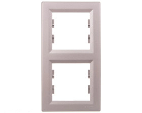 ASFORA Ramka 2-krotna pionowa aluminium EPH5810261