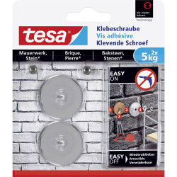 tesa 77906-00000-00 Round Adhesive screw for brick &amp; stone holds up to 5kg 2pcs