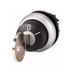 Przełącznik obrotowy kluczykowy 2-pozycyjny wycięcie: 22mm Zatrzask IP66 Eaton przycisków: 1 klucz: Płaski