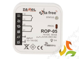 Radiowy odbiornik dopuszkowy 2-kanałowy TYP: ROP-05 ZAMEL