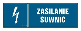 ZNAK - HH045 Zasilanie suwnic 45 x 15 cm FN - Folia samoprzylepna